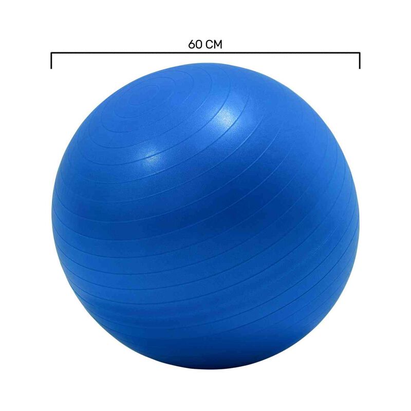 Pelota Pilates Yoga Azul 60 Cm Fitness + Bomba ... image number null