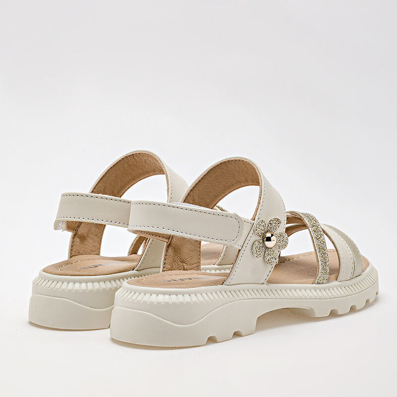 Yuyin Sandalia para ni&ntilde;a blanco dorado image number null
