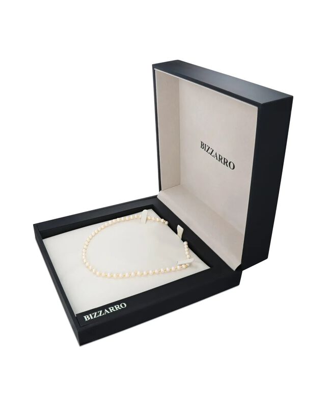 Collar De Perlas Blancas Y Oro Amarillo 14k (43... image number null