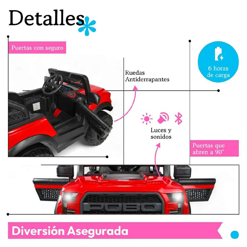 Camioneta Montable El&eacute;ctrica Raptor Para Ni&ntilde;os ... image number null