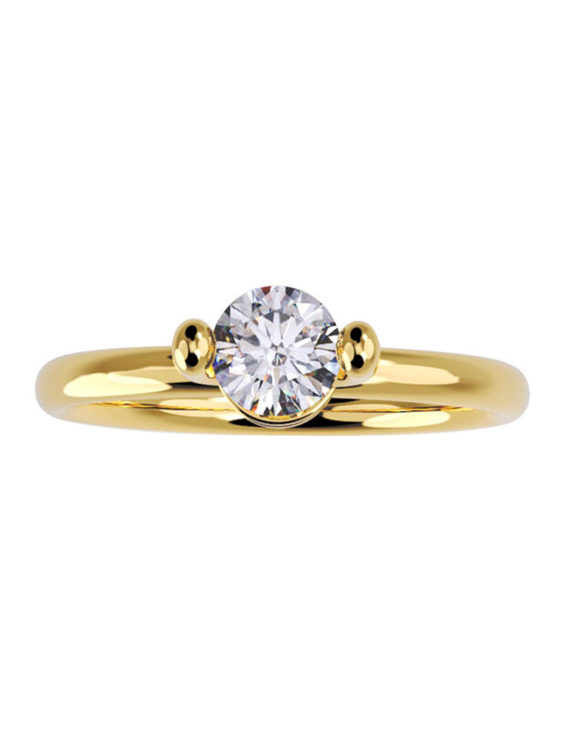 Anillo de Compromiso de 14K con Diamante de Lab... image number null