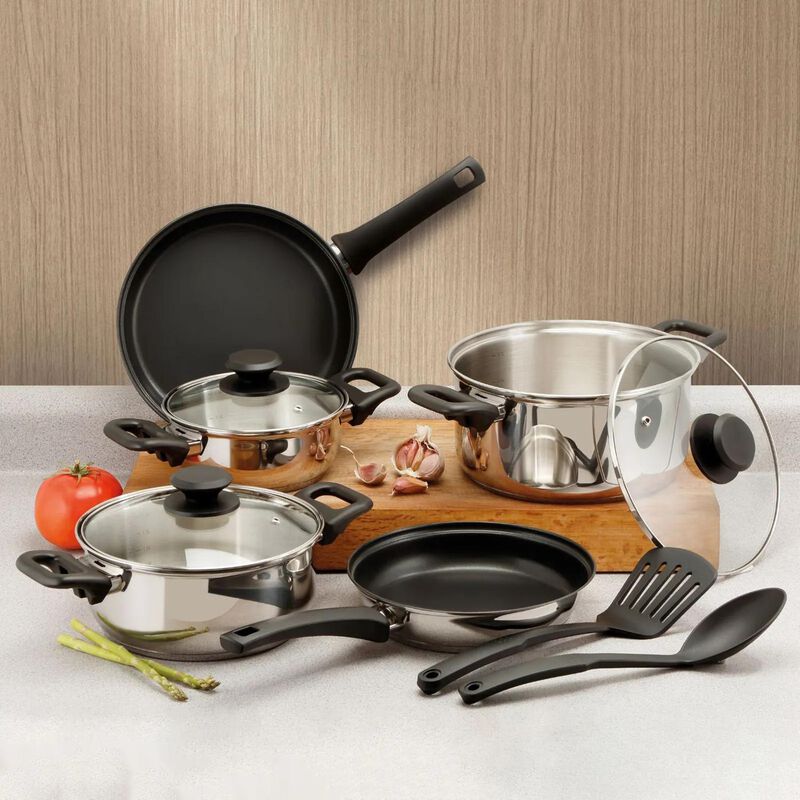 Bateria Cocina Tramontina 32300348 10 Pzs Acero... image number null