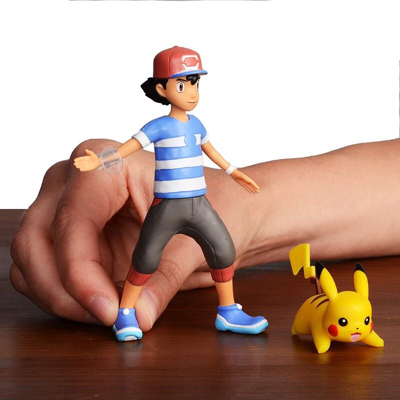 Pokemon Figura De Acci&oacute;n Ash 4.5 In Y Pikachu 2... image number null