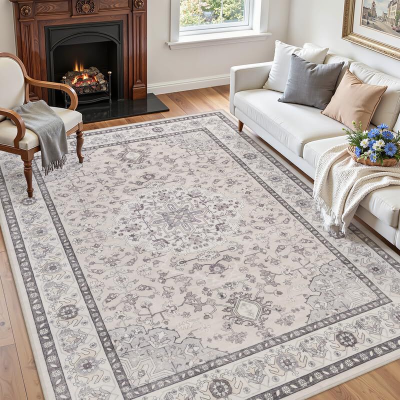 Alfombra Luxturiy 183x152 Cm Beige Y Gris Lavab... image number null