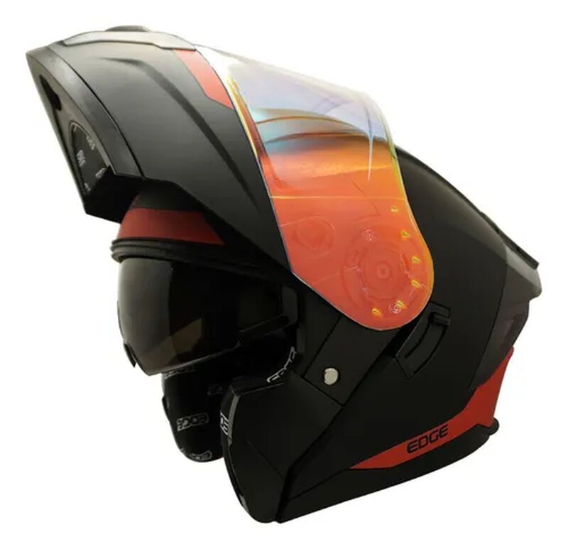 CASCO PARA MOTO NEGRO ABATIBLE EDGE DOT/ECE image number null