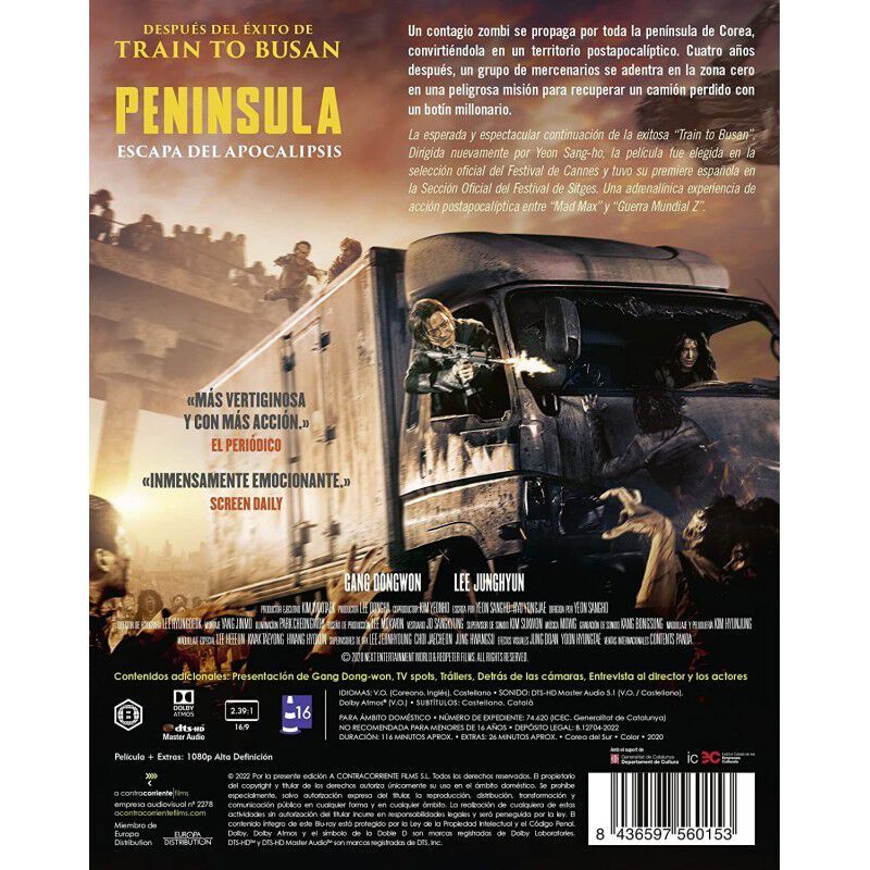 Pen&iacute;nsula [blu-ray] Steelbook 2020 Tren A Busan... image number null