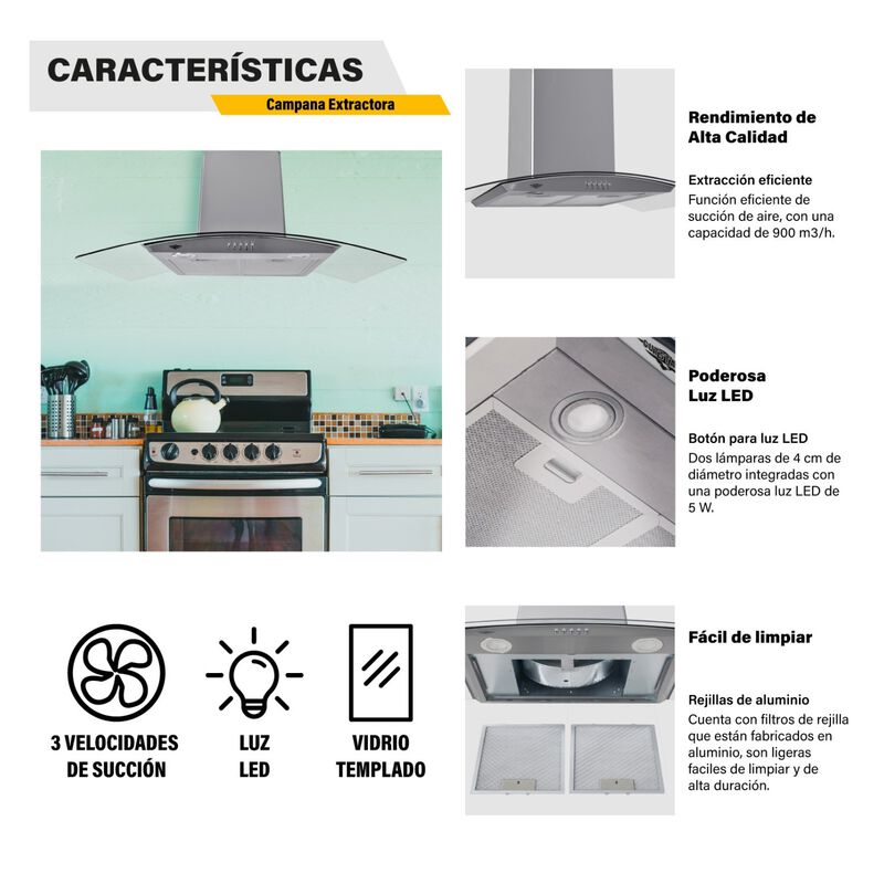 Kit Parrilla 5 Quemadores Vidrio Templado Campa... image number null