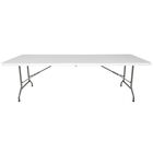 Mesa plegable TAP 244Z 2 port&aacute;til 244 X 76 c/patas tubulares blanca ort