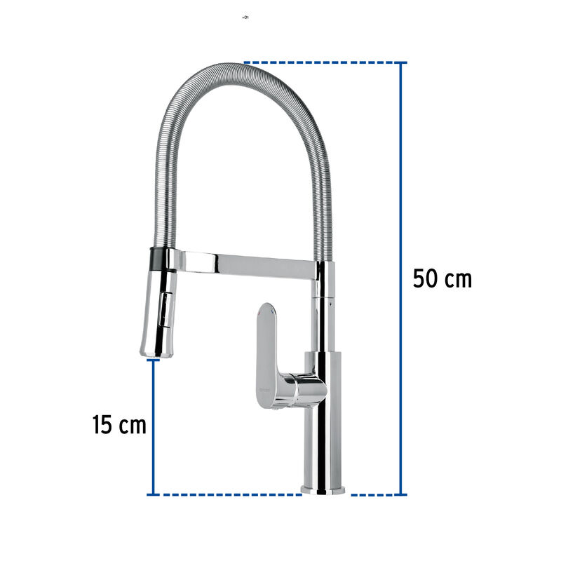 Monomando Cromo Nariz Flexible para Fregadero R... image number null