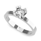 Anillo de Compromiso de 10K con Circonia Talla 4 ORO BLANCO 10K- / M989-10W-CZ-4