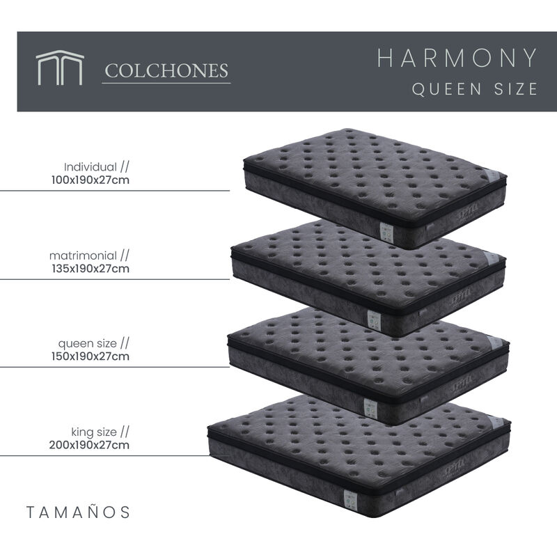 Colch&oacute;n Queen Size Japandi Harmony Memory Foam ... image number null