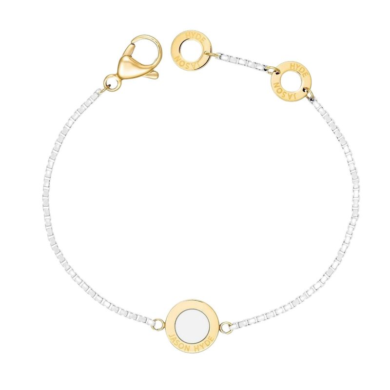 PULSERA OCEAN CADENA Y CHARM BLANCO image number null