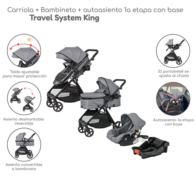 Carriola con Autoasiento y Bambineto Reclinable... image number null
