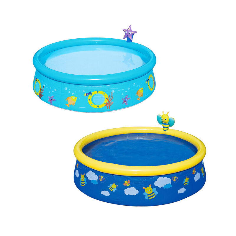 Alberca Semi Inflable Redonda Decorada de Mar y... image number null