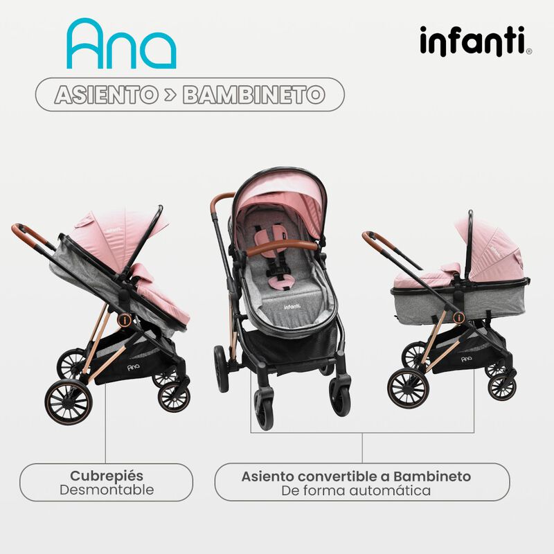 Carriola Con Portabebé  Ana Plegado Compacto image number null