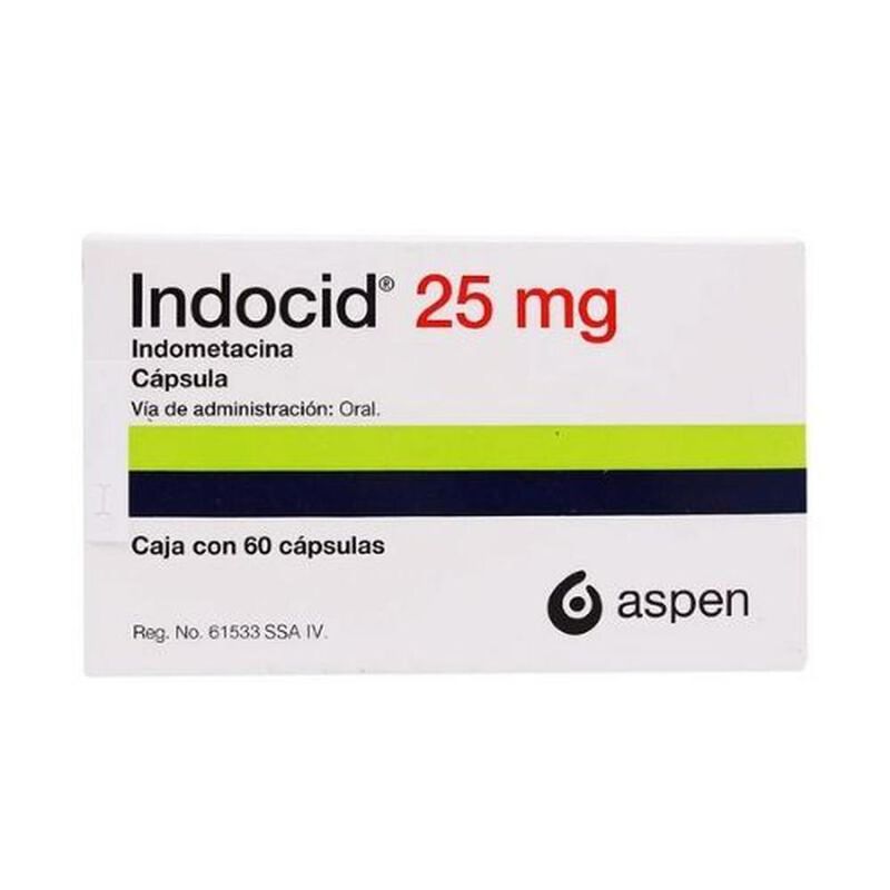 Indocid 25mg caja con 60 c&aacute;psulas image number null
