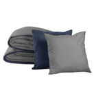 Set de Edred&oacute;n Couzy doble vista Individual DICASA, Incluye: Funda (1) y Coj&iacute;n doble vista (1) Azul Marino-Gris