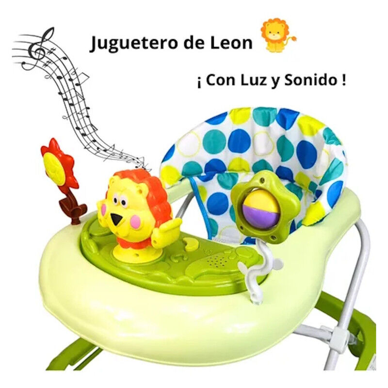 Andadera Para Beb&eacute; Verde Con Luz Sonido Llantas... image number null