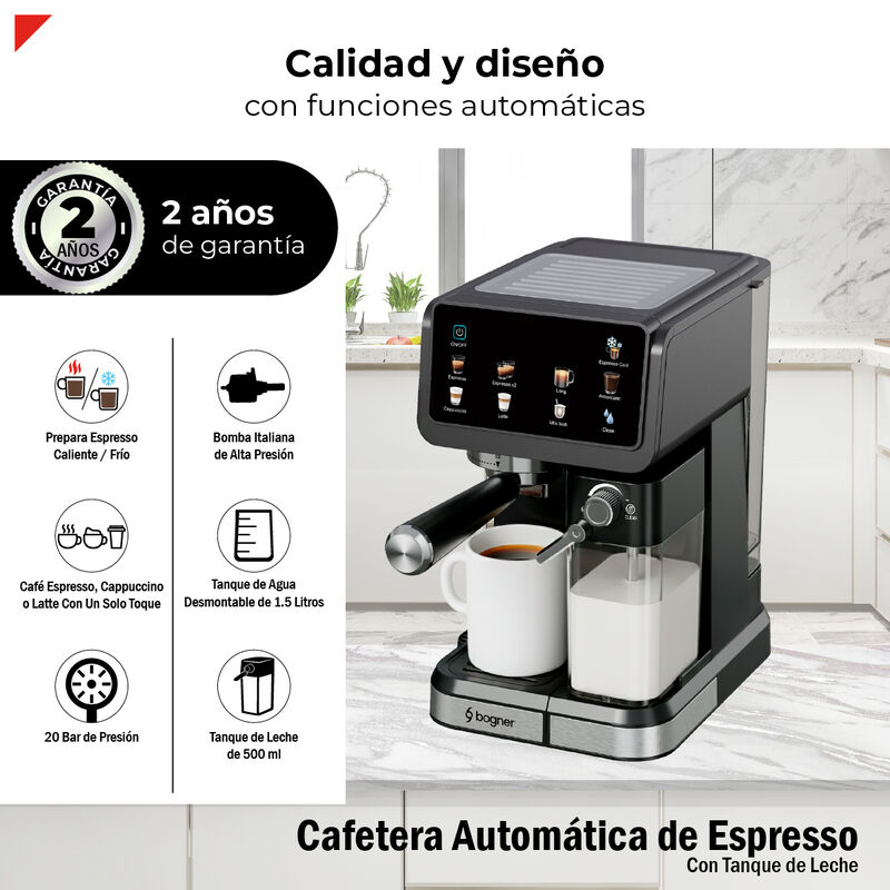 Cafetera Espresso Autom&aacute;tica Frio/caliente 20b ... image number null