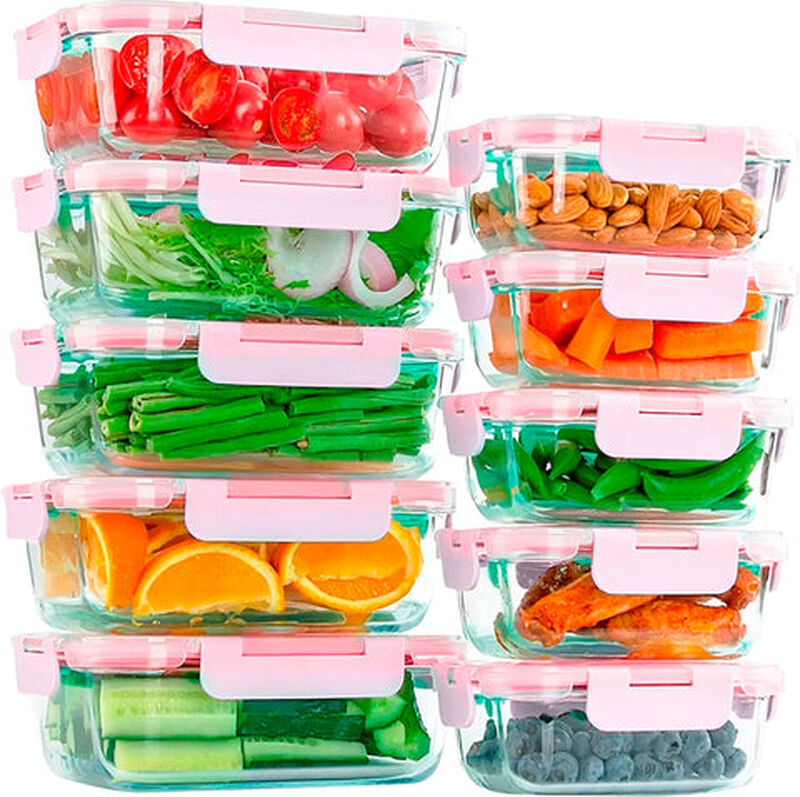 Set Brandtrendy 10 recipientes de Vidrio con Ta... image number null