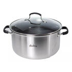 Olla 26cm acero inoxidable HUDSON asas y tapa antihaderente
