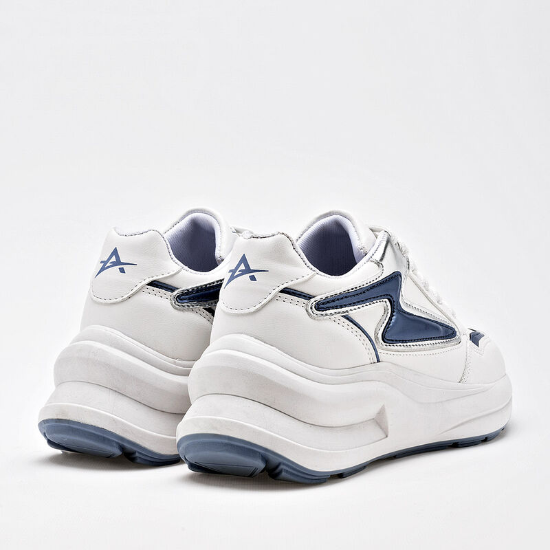 Clasben Tenis urbano para mujer blanco azul pla... image number null