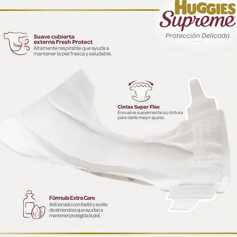 Pa&ntilde;ales Huggies Supreme Reci&eacute;n Nacido Unisex 90... image number null