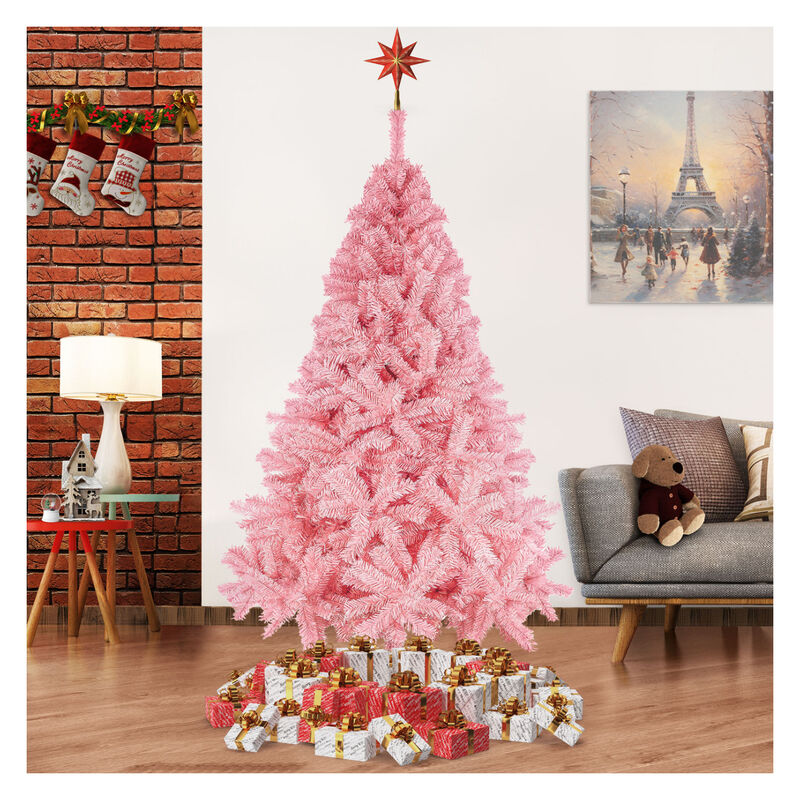 &Aacute;rbol De Navidad Rosa 1.6 Metros 650 Ramas Pino... image number null