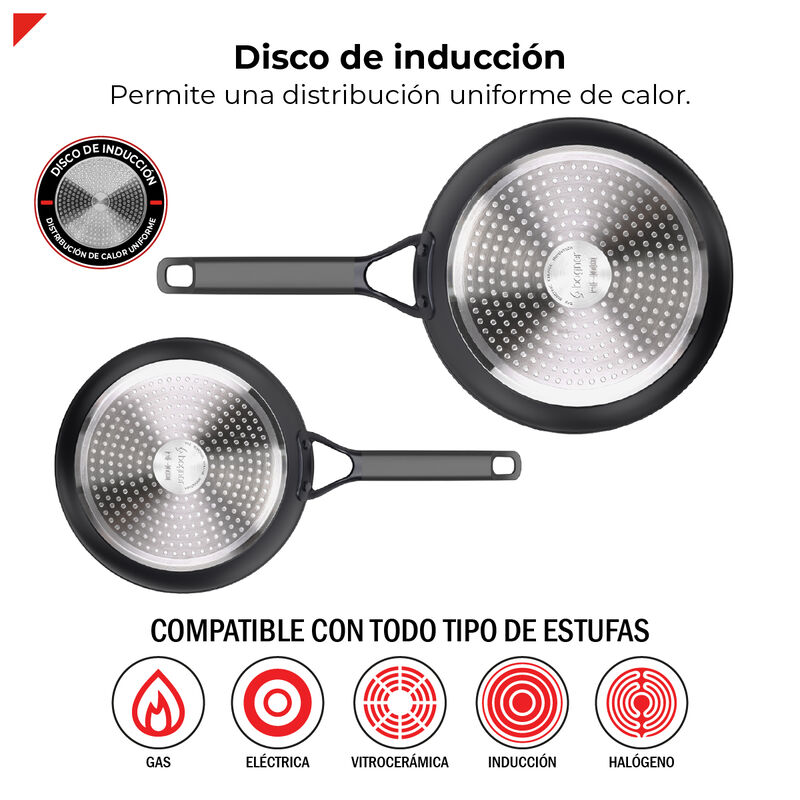 Set 2 Sartenes 20 Y 28cm Aluminio Forjado Bogne... image number null