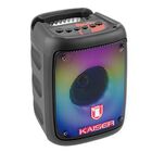 BAFLE KAISER KSW-7003 3 PUL LUZ FLAMA Y NEON RECARGABLE BT NEGRO