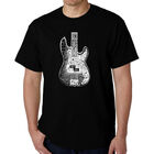 Camiseta Word Art Para Hombre - Bajo - Negro