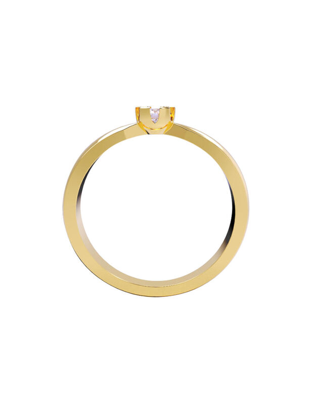 Anillo de Compromiso de 14K con Diamante de Lab... image number null