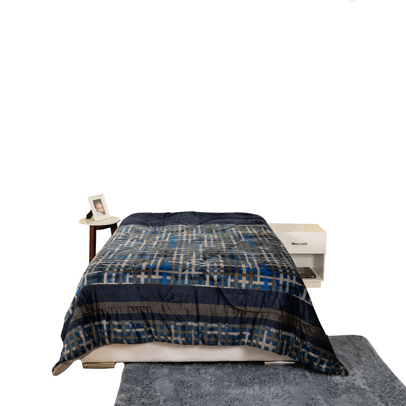 Cobertor Borrega Condesa Mat. Monaco Azul image number null