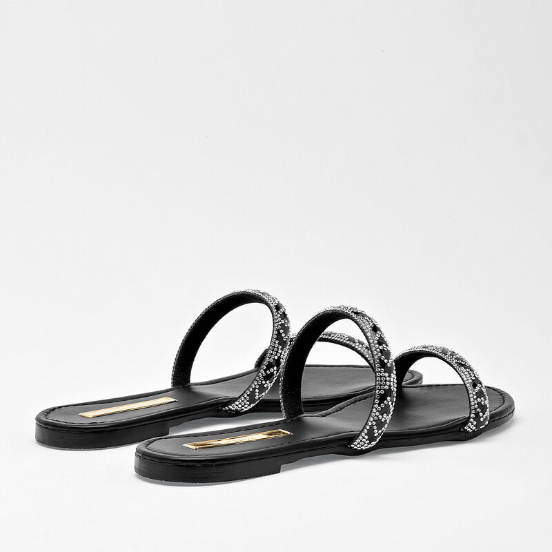 Celex Sandalia para mujer negro plata image number null