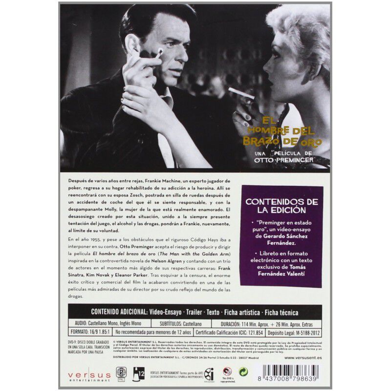 El Hombre Del Brazo De Oro (dvd) image number null
