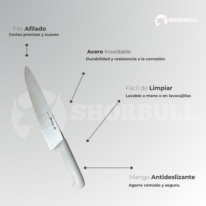 Cuchillo Chef 8 inch Hoja Acero Inoxidable Mang... image number null