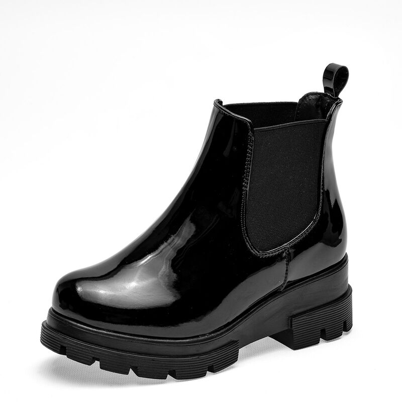 Lady One Bot&iacute;n para ni&ntilde;a negro charol image number null