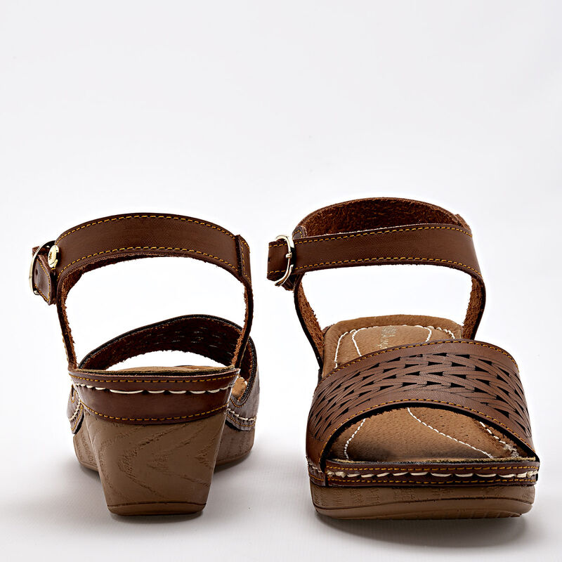 Mora Confort Sandalia para mujer camel image number null