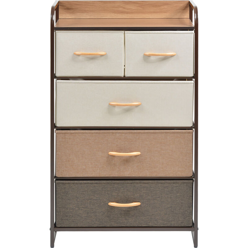 Mueble Buro Organizador Comoda 5 Cajoneras Tela... image number null