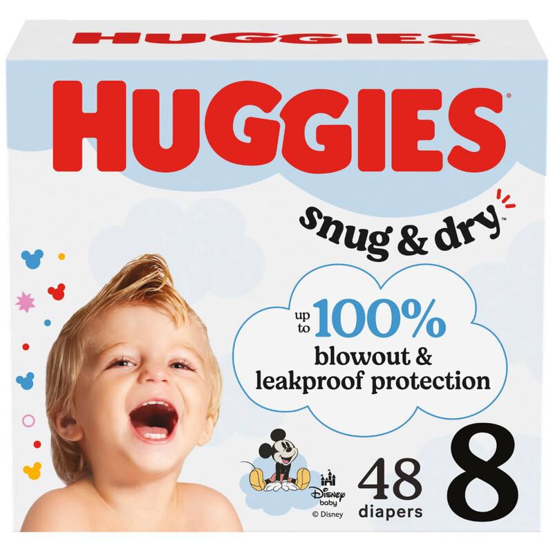 Pa&ntilde;ales Huggies Snug & Dry Talla 8 Paquete De 4... image number null