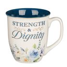 Taza De Caf&eacute; Christian Art Gifts 400 ml Floral Blanco/azul