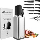 Set de Cuchillos de Acero Inoxidable con Bloque de Almacenamiento y Tijeras