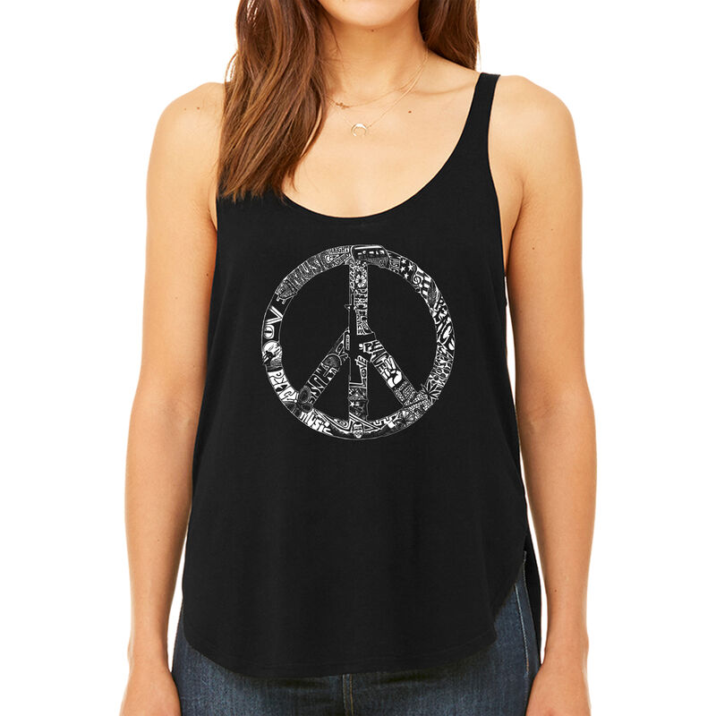 Tank Top Holgado Word Art Para Mujer - Paz, Amo... image number null