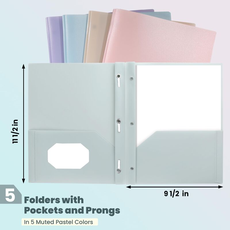 Carpeta De Archivo Gnl Pack De 10, Pastel, 2 Bo... image number null