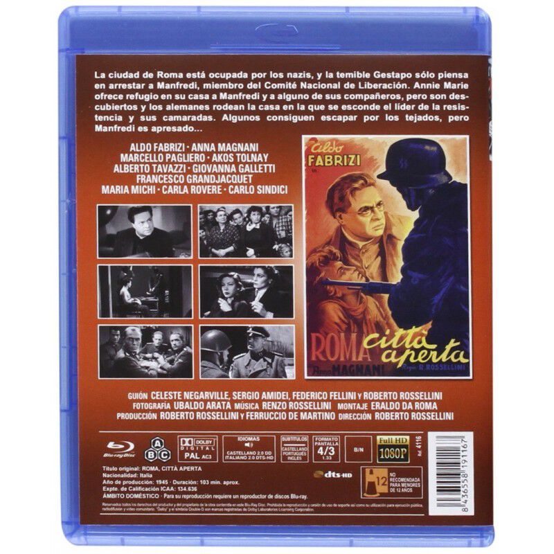 Roma, Ciudad Abierta [blu-ray] (1945) Roma Citt... image number null