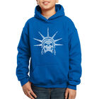 Sudadera Con Capucha Word Art Para Ni&ntilde;o - Calavera Libertad - Azul Rey
