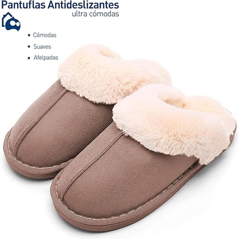 Pantuflas Unisex para Adultos Cafe Talla 28 Blu... image number null
