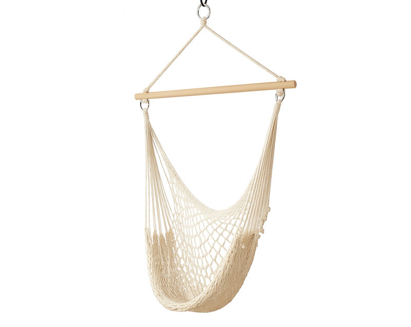 Hamaca Colgante de Algod&oacute;n con Soporte de Mader... image number null