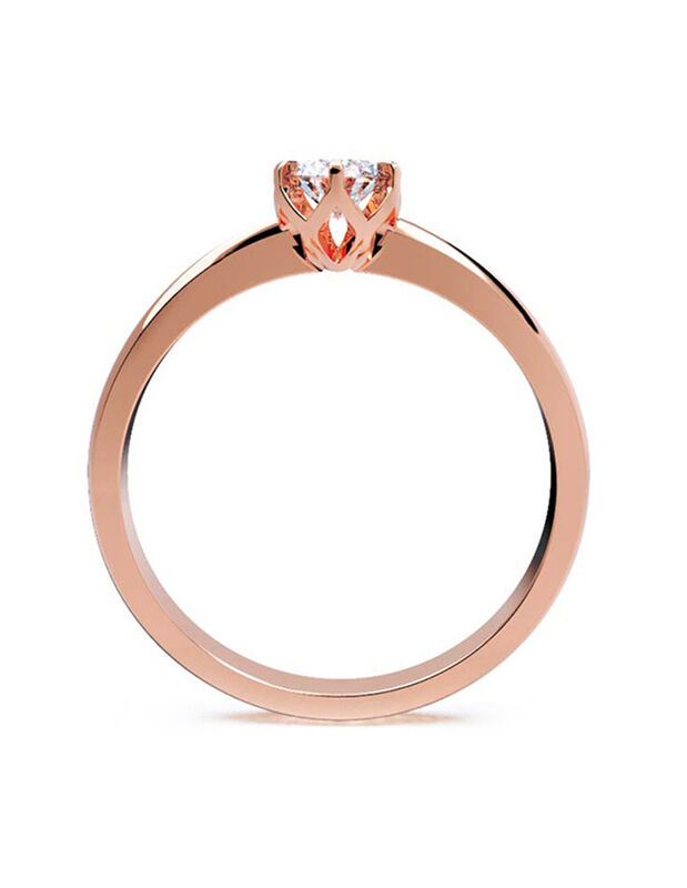 Anillo de Compromiso en Oro Rosa 10K con Circon... image number null