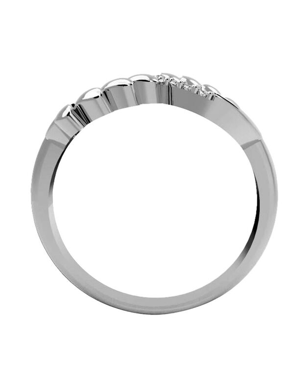 Anillo de Compromiso en Oro Blanco 14K con Circ... image number null